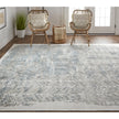 Feizy Elias 6891F Modern Abstract in Green/Blue/Ivory