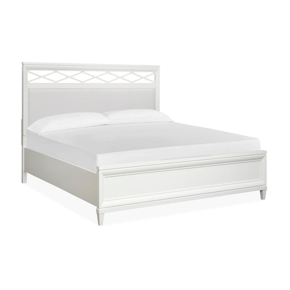 Magnussen Home Springhouse Whisper White Upholstered Panel Bed