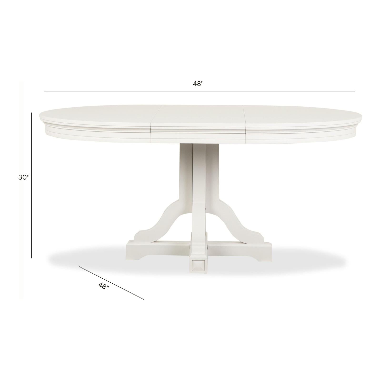 Magnussen Home Willowbrook Egg Shell White Extendable 48