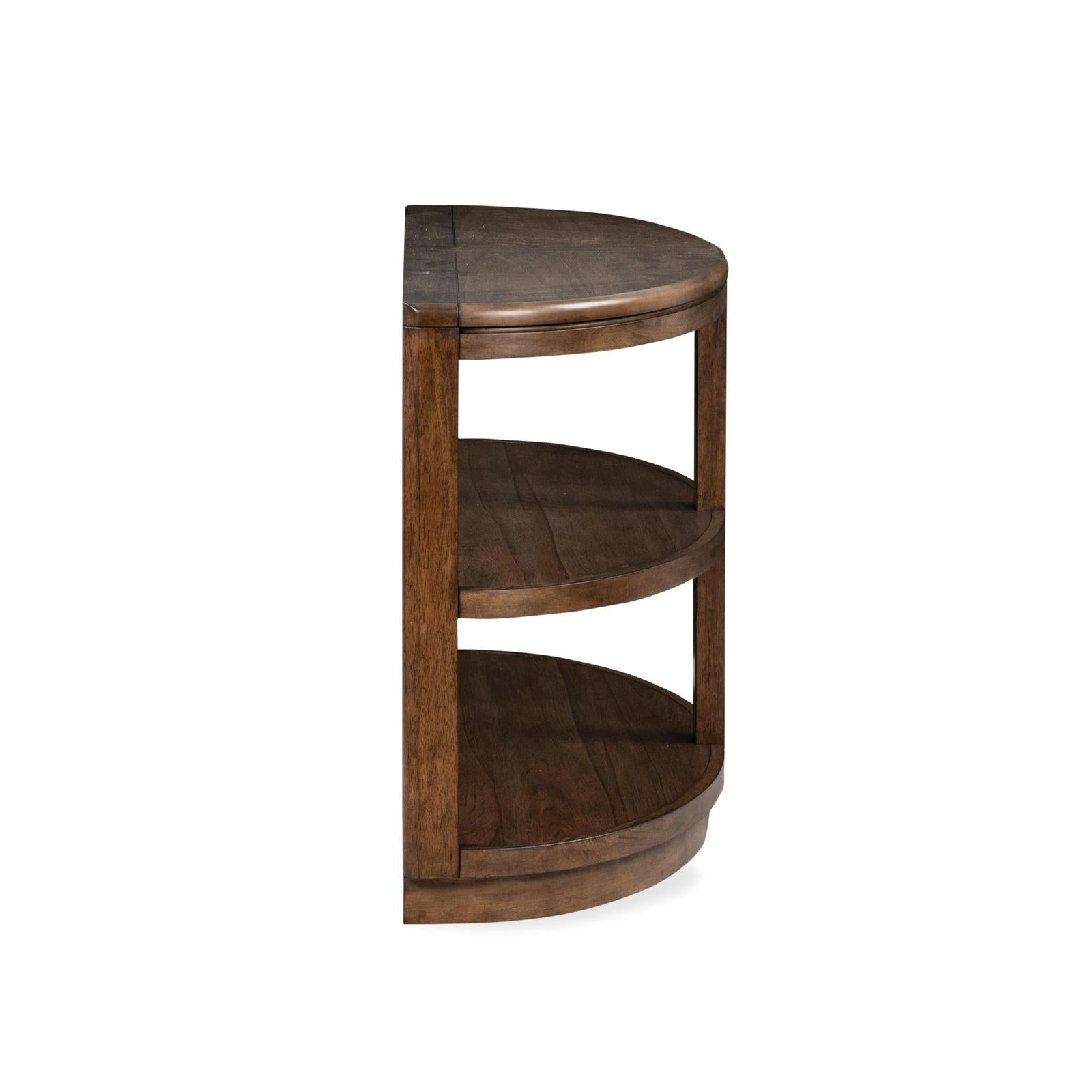 Magnussen Home Connolly Brown Demilune Sofa Table