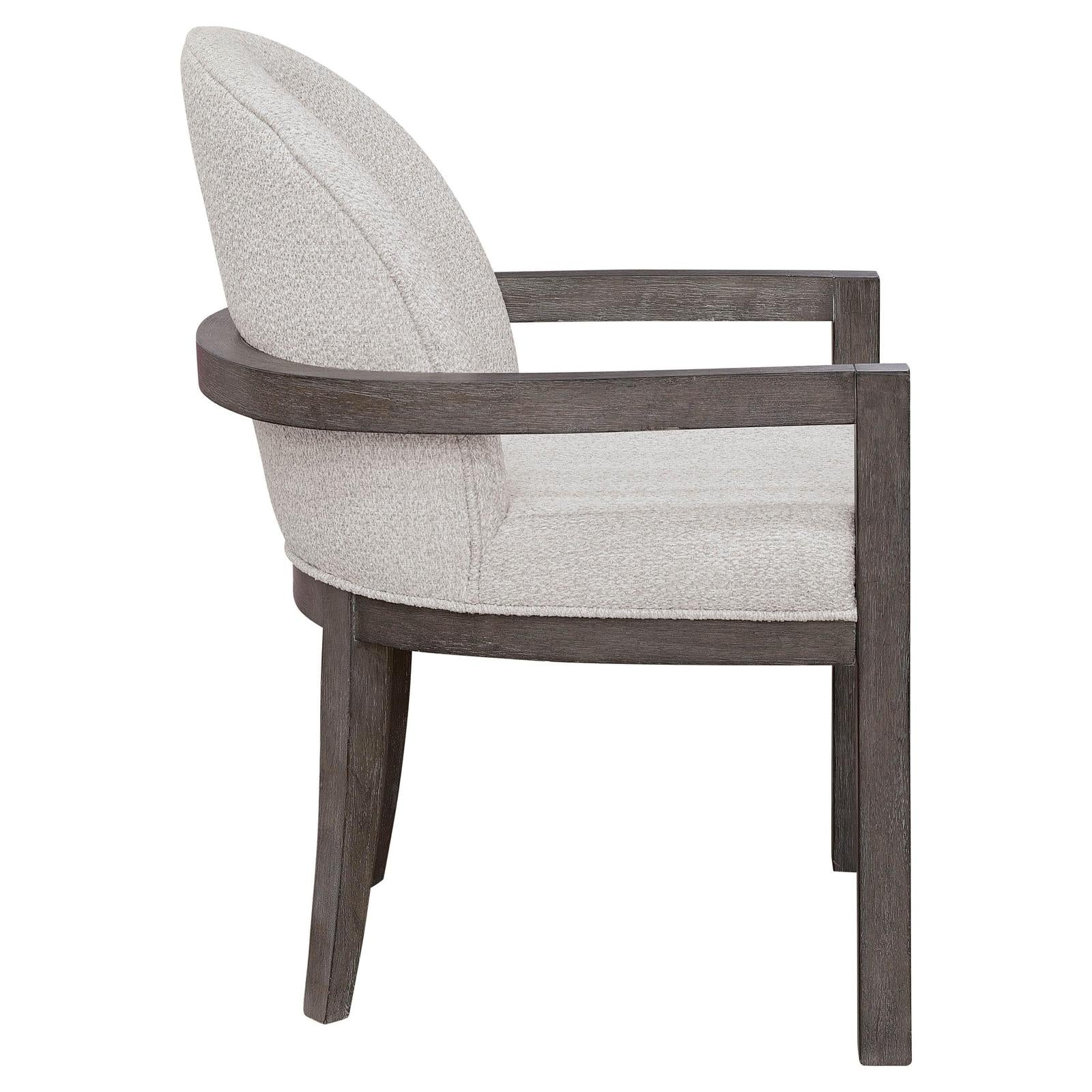 Pulaski Furniture Anderson Park Moose Trail And Frontier Brown Upholstered Dining Host Chair