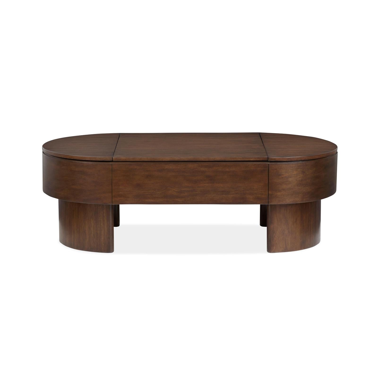 Magnussen Home Holloway Toasted Almond Oval Lift Top Cocktail Table