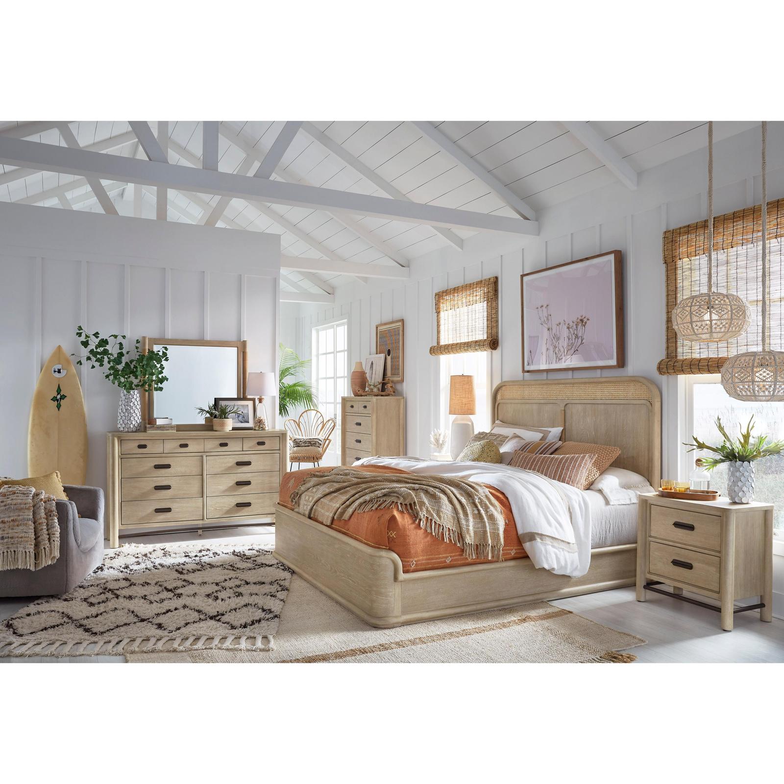 Salt Life Home Sunset Cove Sanibel Brown Drawer Dresser with Landscape Mirror I