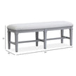 Magnussen Home Charleston Harbor Gray Grey Upholstered Bench