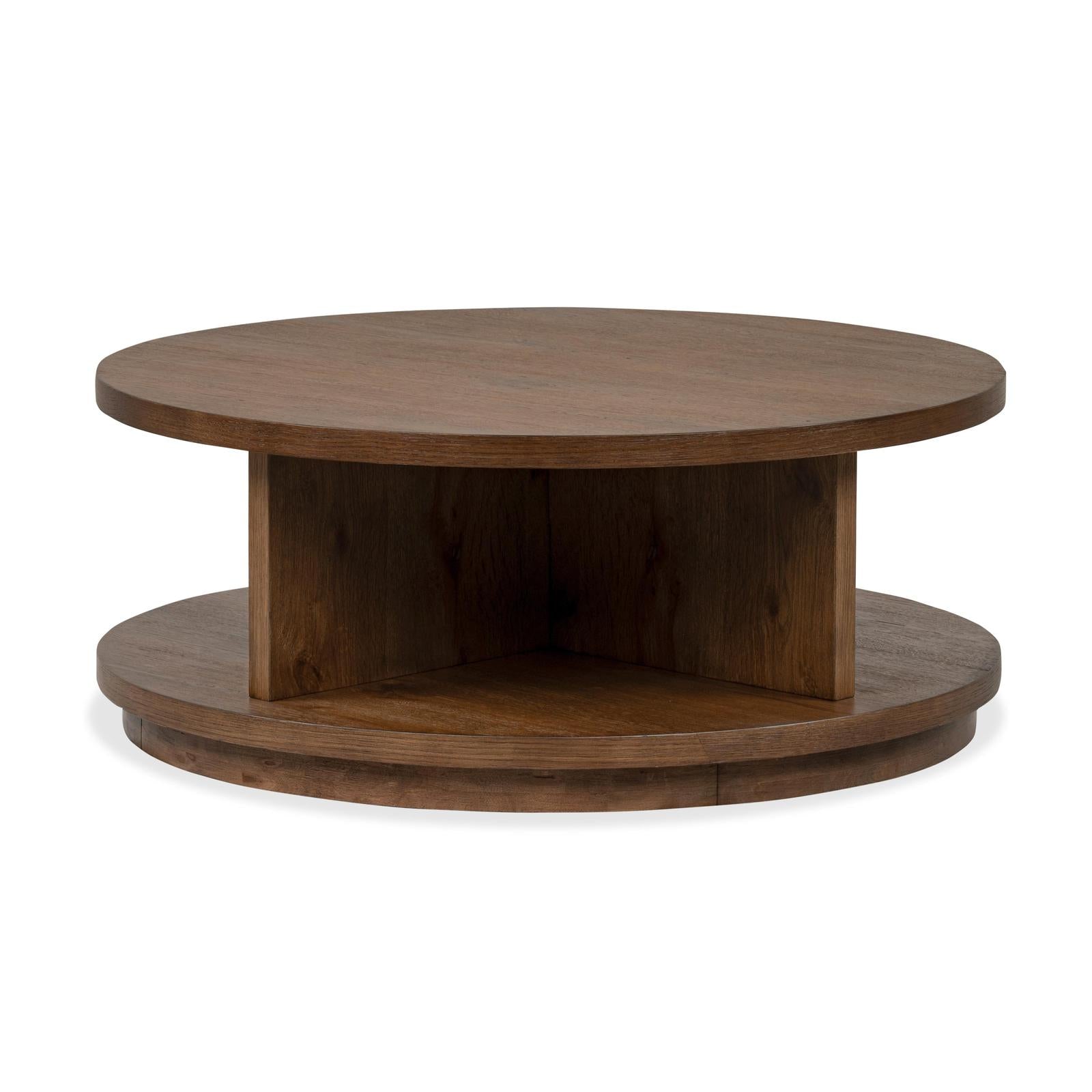 Magnussen Home Oswald Brown Round Cocktail Table