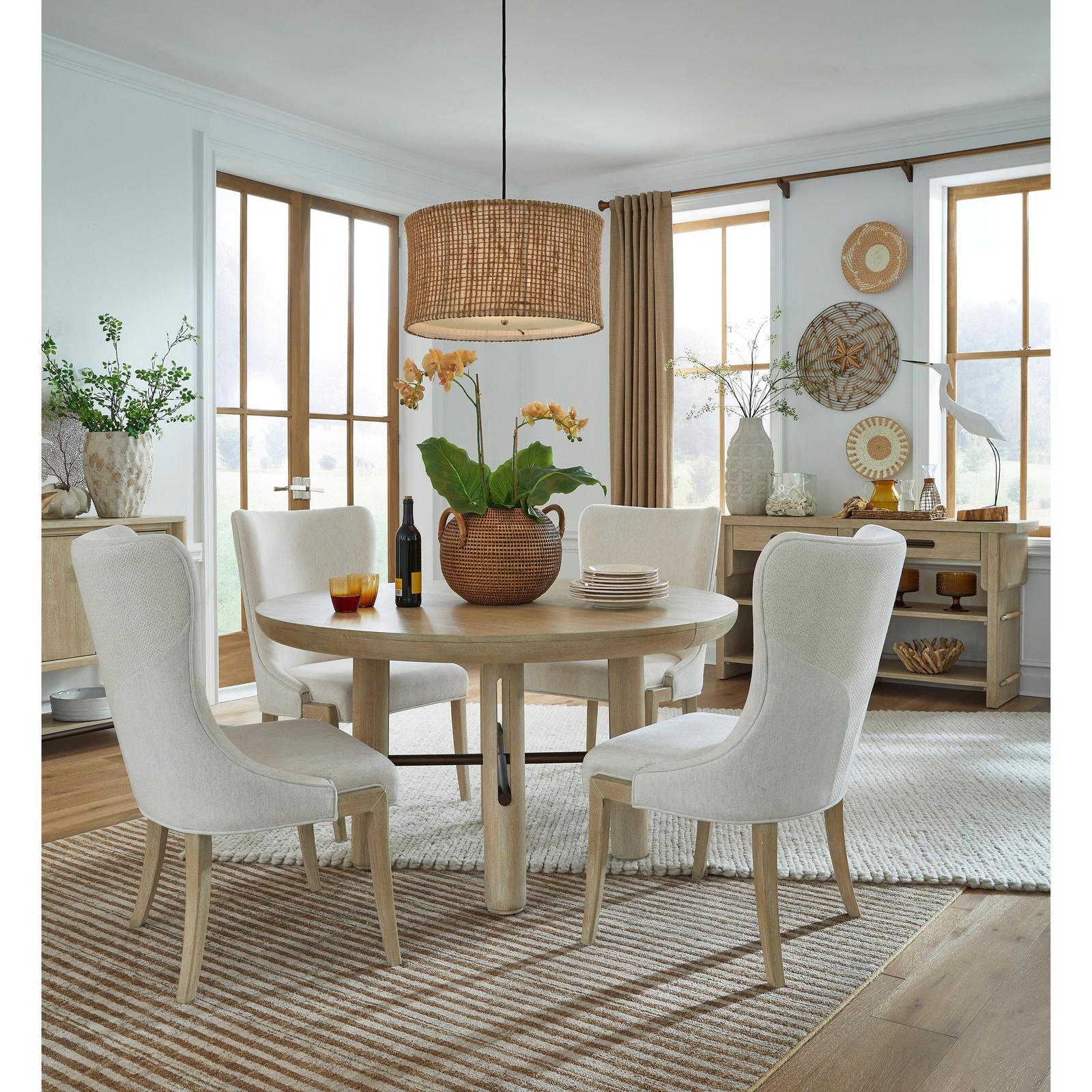 Salt Life Home Sunset Cove Sanibel Brown Extendable Round Dining Table
