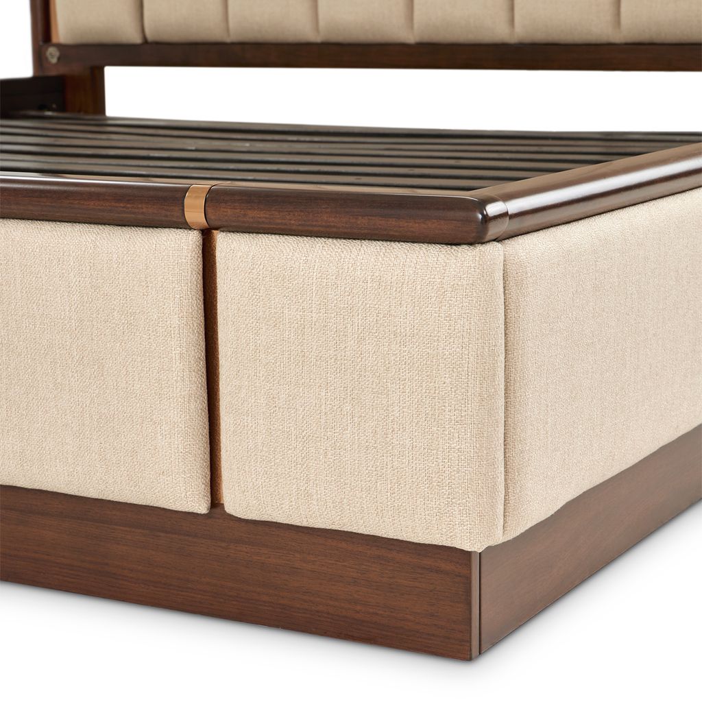 Michael Amini Mason Park Platform Bed with Lift Mechanism - Umber