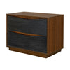 Michael Amini Kayner 2-Drawer Nightstand - Charcoal