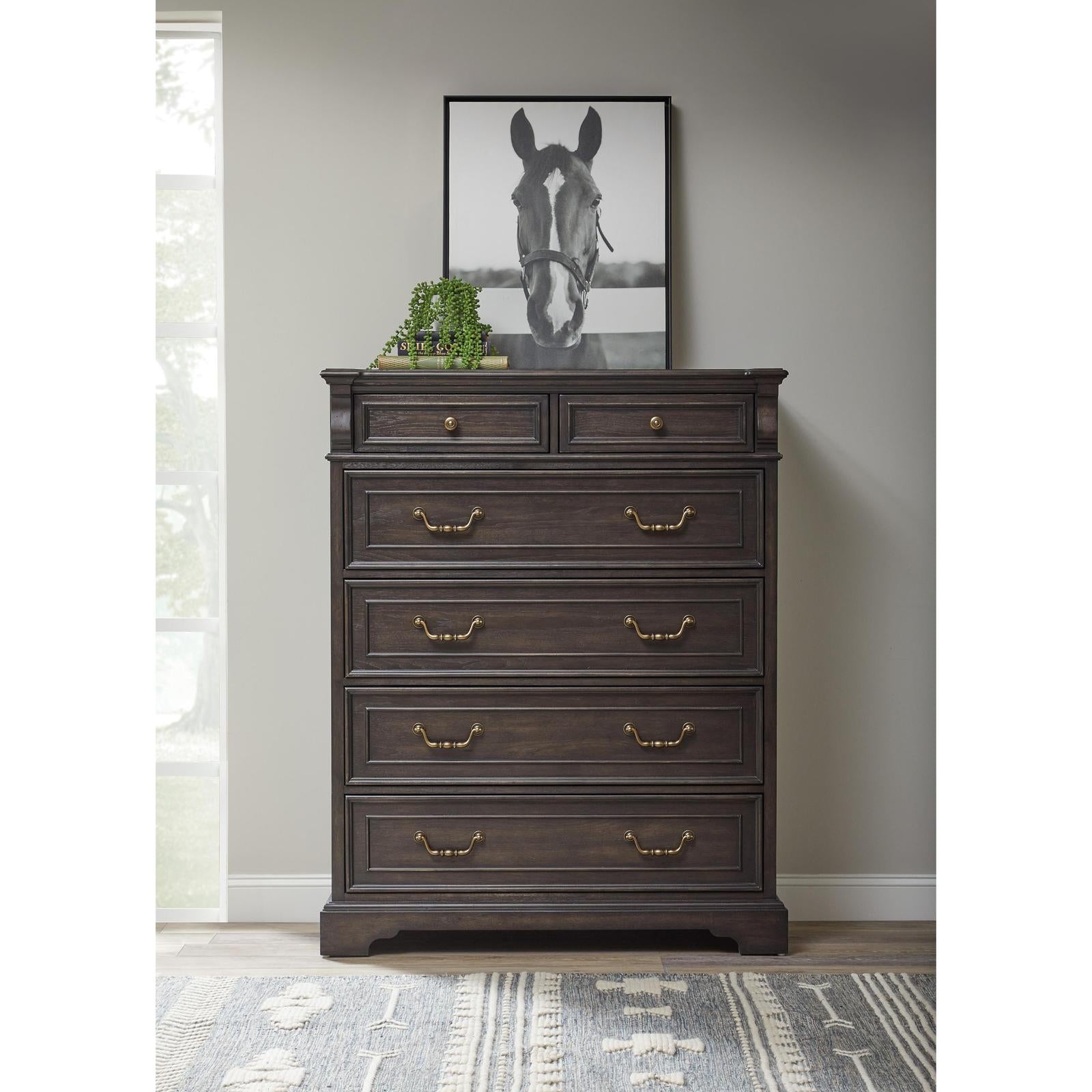 Pulaski Furniture Hickory Creek Brown Velvet 6 Drawer Chest