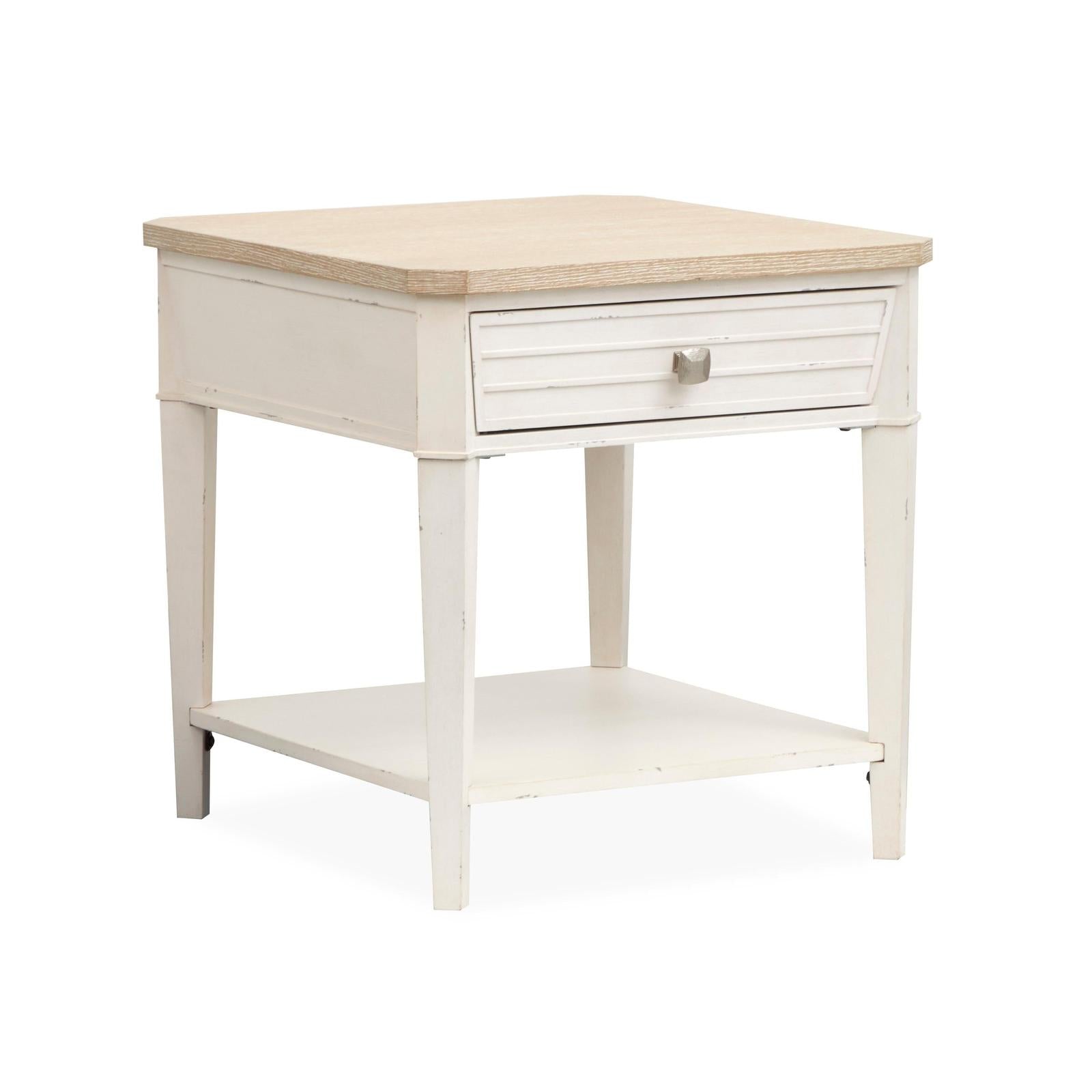 Salt Life Home Echo Isles Sea Pearl and Driftwood Rectangular End Table