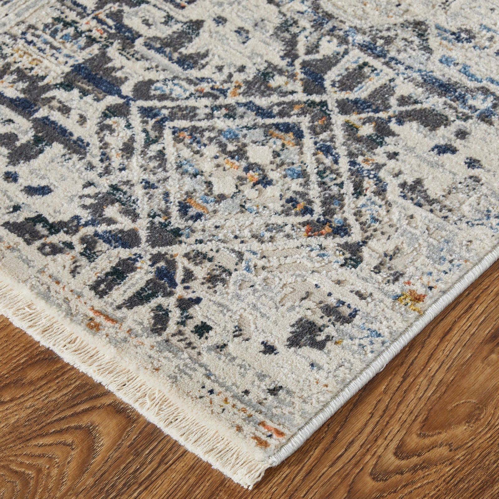 Feizy Kaia 39HUF Transitional Distressed in Ivory/Gray/Taupe
