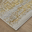 Feizy Aura 3735F Modern Abstract Rug in Gold/Gray/Ivory