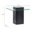 Magnussen Home Donora Clear Glass And Obsidian Square End Table