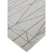 Feizy Micah 3045F Modern Geometric in White/Silver/Gray