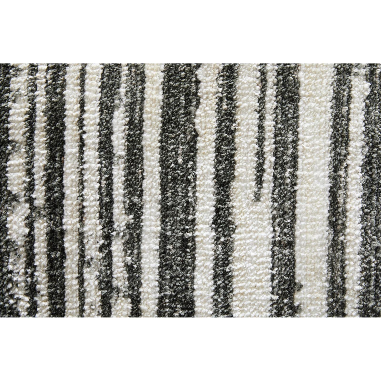 Feizy Colton 8A56F Modern Abstract Rug in Black/Ivory