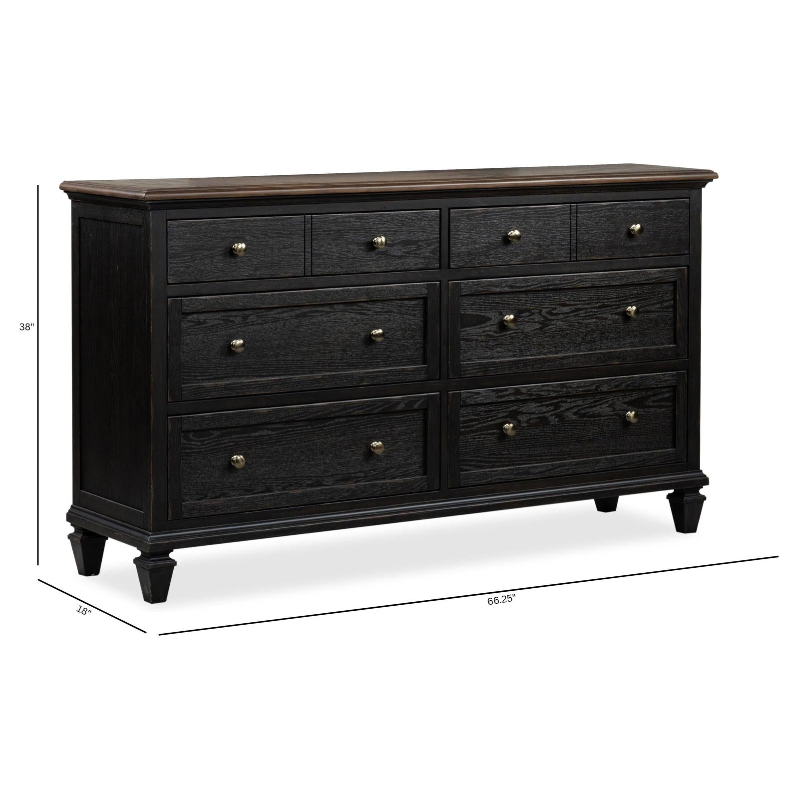 Magnussen Home Surrey Brown Double Drawer Dresser