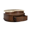 Magnussen Home Mcpherson Burnt Umber Round Cocktail Table With Casters