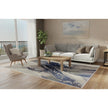 Feizy Mandana 39M0F Modern Abstract Rug in Ivory/Blue