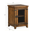 Magnussen Home Chesterfield Farmhouse Timber Chairside End Table