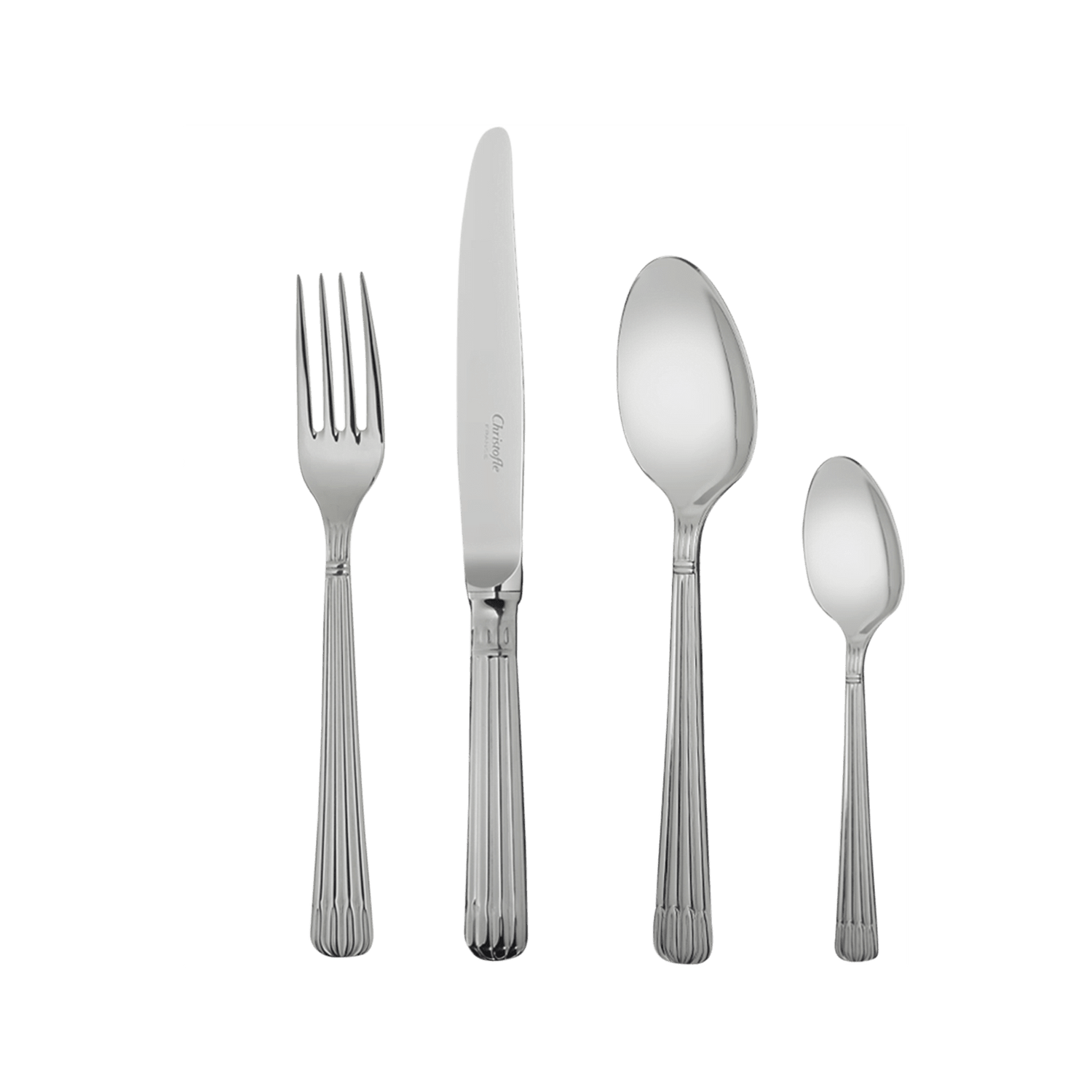 Christofle Osiris 24-Piece Stainless Steel Flatware Set with Chest