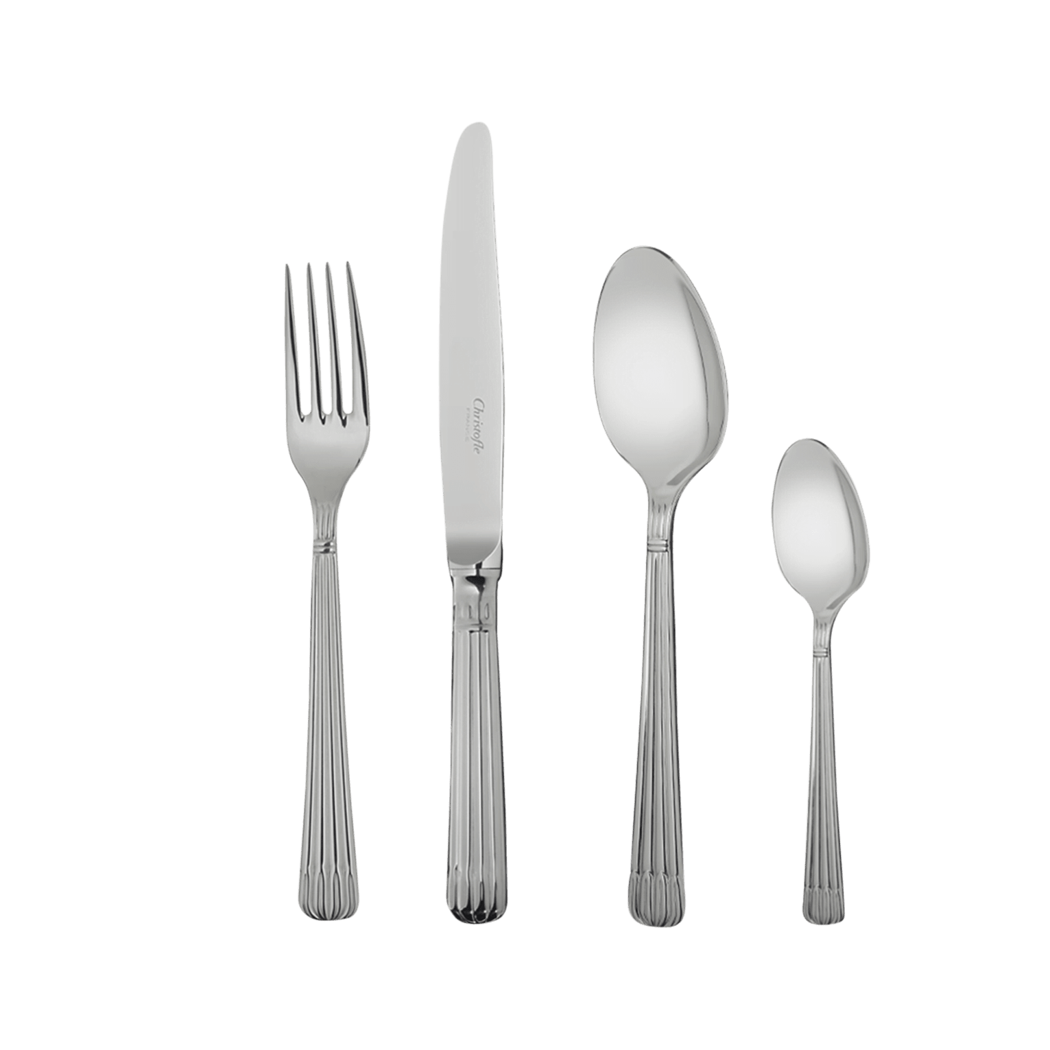 Christofle Osiris 24-Piece Stainless Steel Flatware Set with Chest