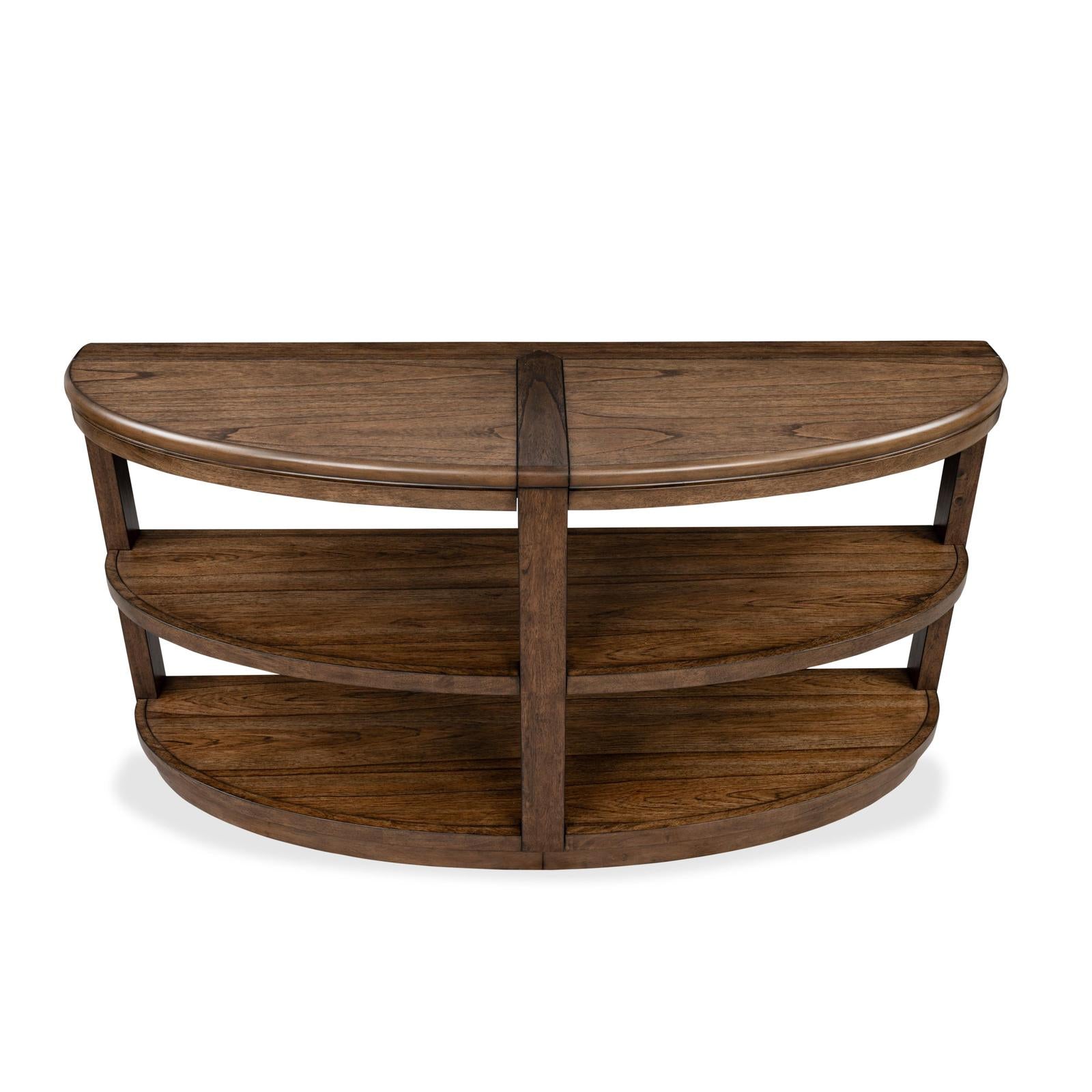 Magnussen Home Connolly Brown Demilune Sofa Table