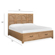 Magnussen Home Coventry Honey Wheat Panel Storage Bed