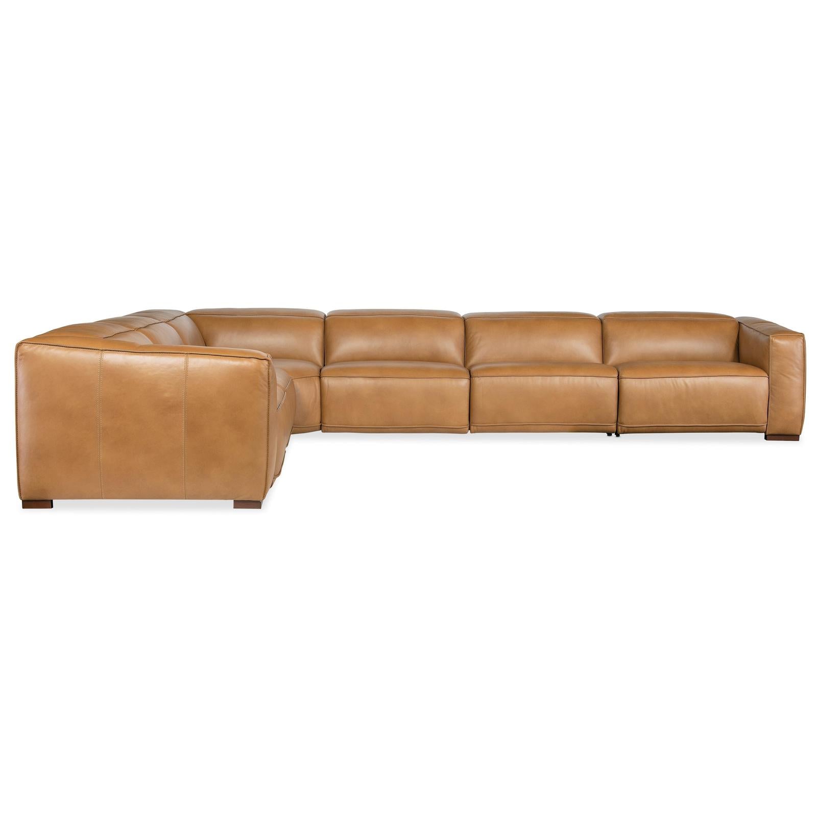 Hooker Furniture Fresco 6 Seat Sectional 3-Power Recline & Power Headrest