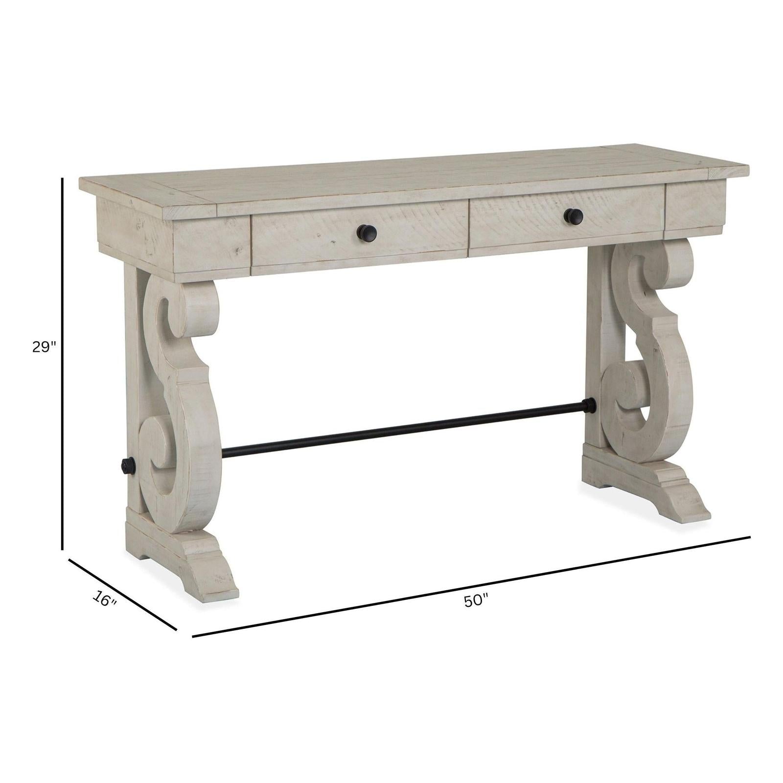Magnussen Home Bronwyn Alabaster Rectangular Sofa Table