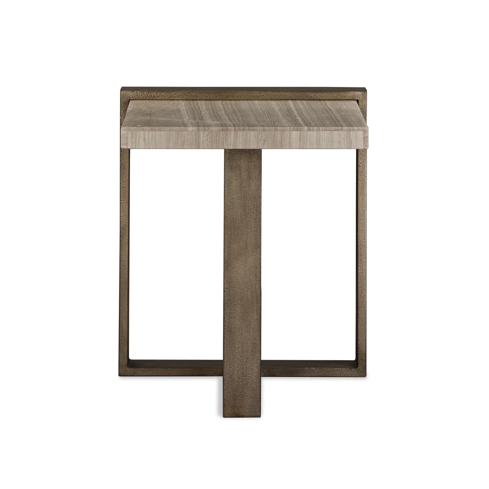 Magnussen Home Wiltshire Sea Shell Rectangular End Table