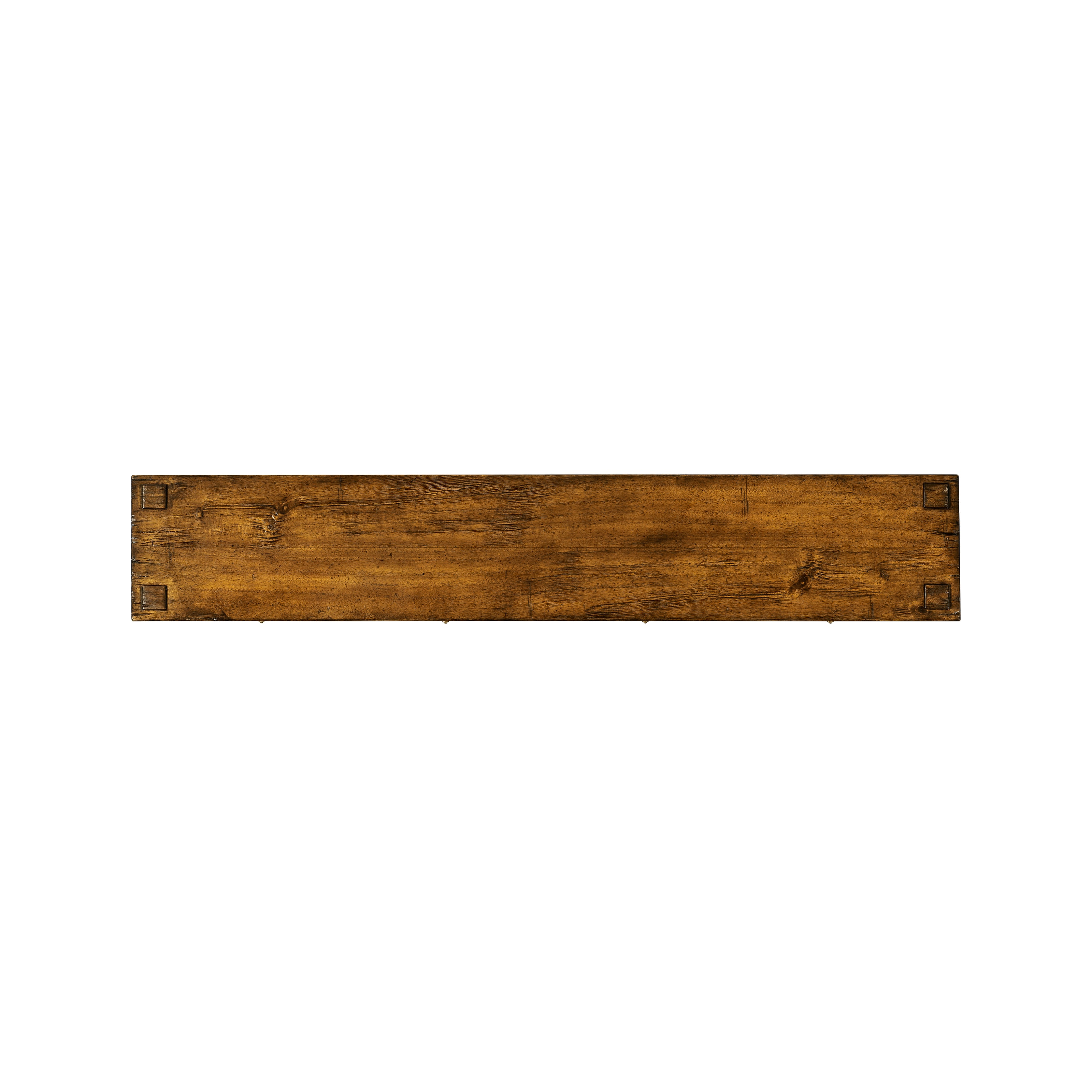 Jonathan Charles Country Walnut Four Drawer Console