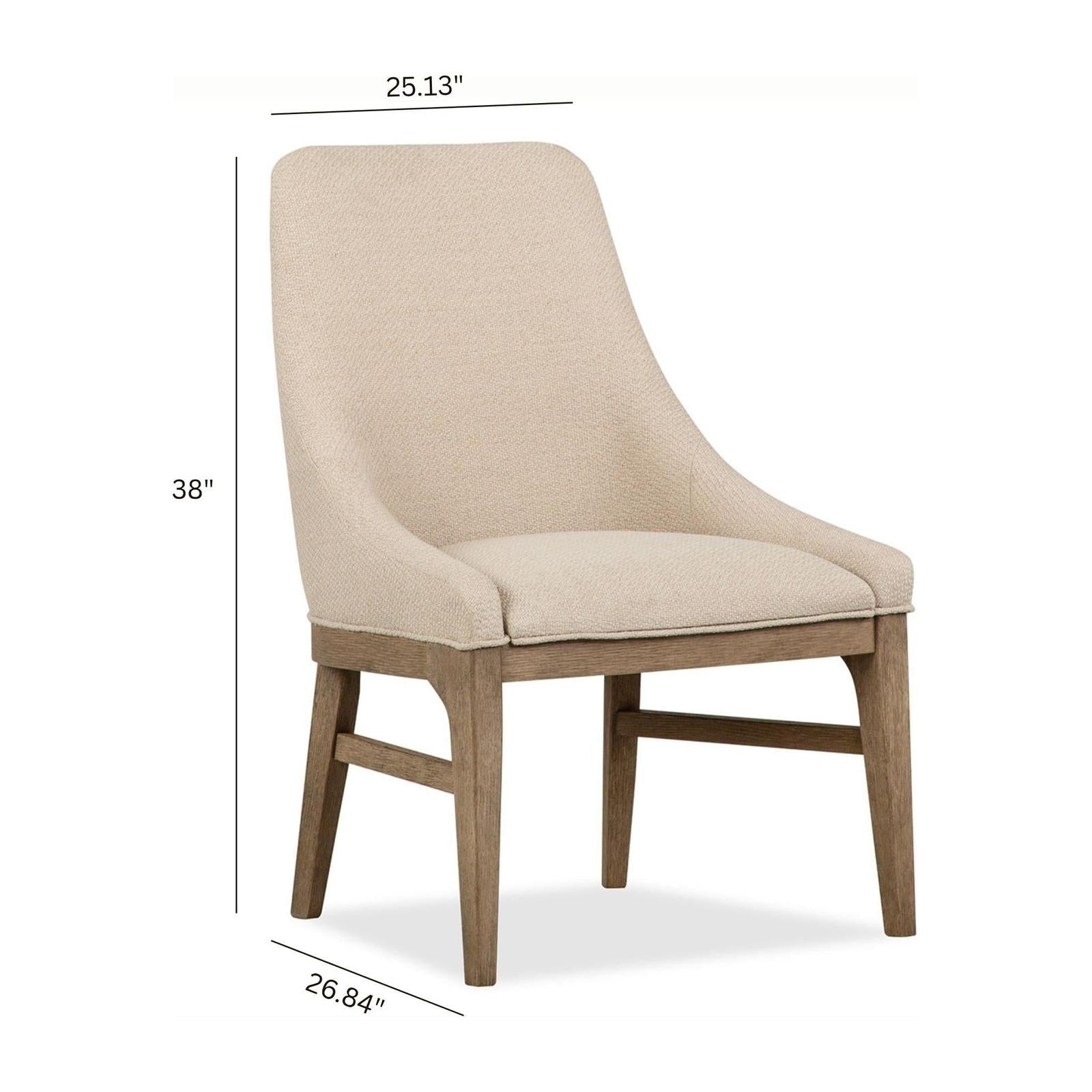 Magnussen Home Tristan Swiss Coffee Upholstered Arm Chair Set of 2
