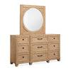 Magnussen Home Coventry Honey Wheat Drawer Dresser With Square Mirror