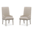 Magnussen Home Bronwyn Alabaster Upholstered Host Chair Set of 2