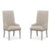 Magnussen Home Bronwyn Alabaster Upholstered Host Chair Set of 2