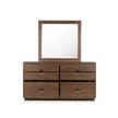 Magnussen Home Selena Brown Double Drawer Dresser With Landscape Mirror