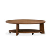 Magnussen Home Tanner Tawny Brown Oval Cocktail Table With Casters