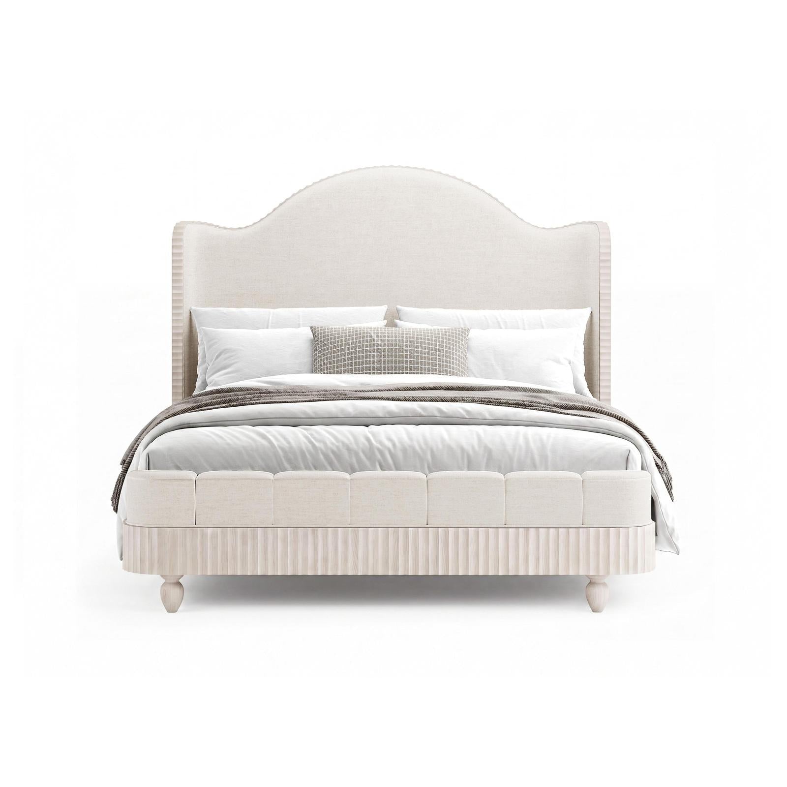 Pulaski Furniture Vivienne Whisper White Upholstered Panel Bed