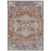 Feizy Kaia 39HXF Transitional Medallion in Orange/Ivory/Blue