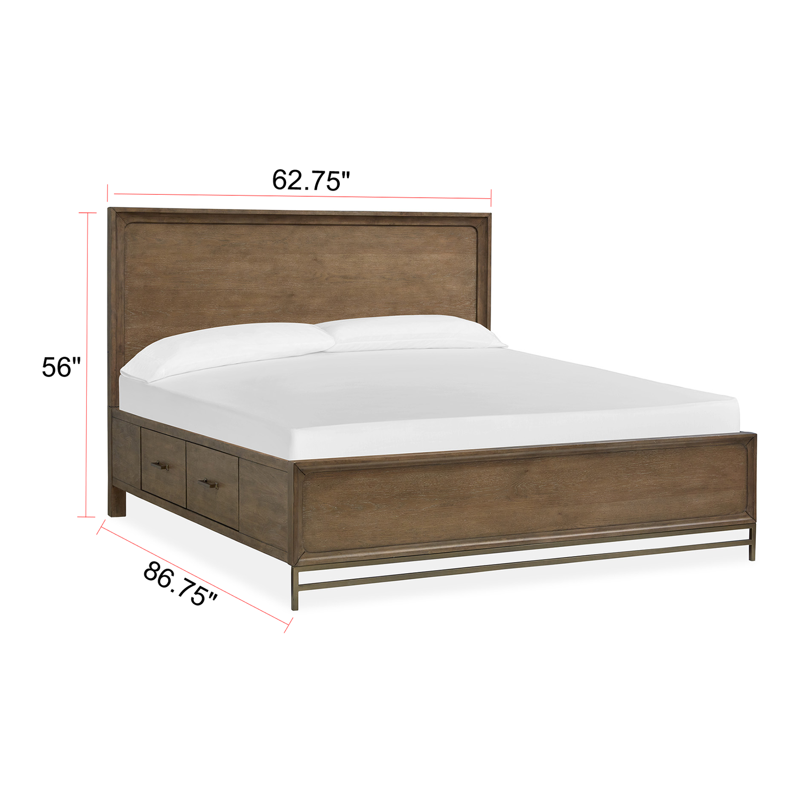 Magnussen Home Lindon Belgian Wheat & Coffee Bean Bed