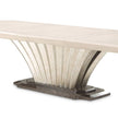 Michael Amini Fantosini Pedestal Dining Table - Silver Mist
