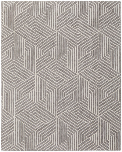 Feizy Lytton T8010 Rug in Gray/Cream