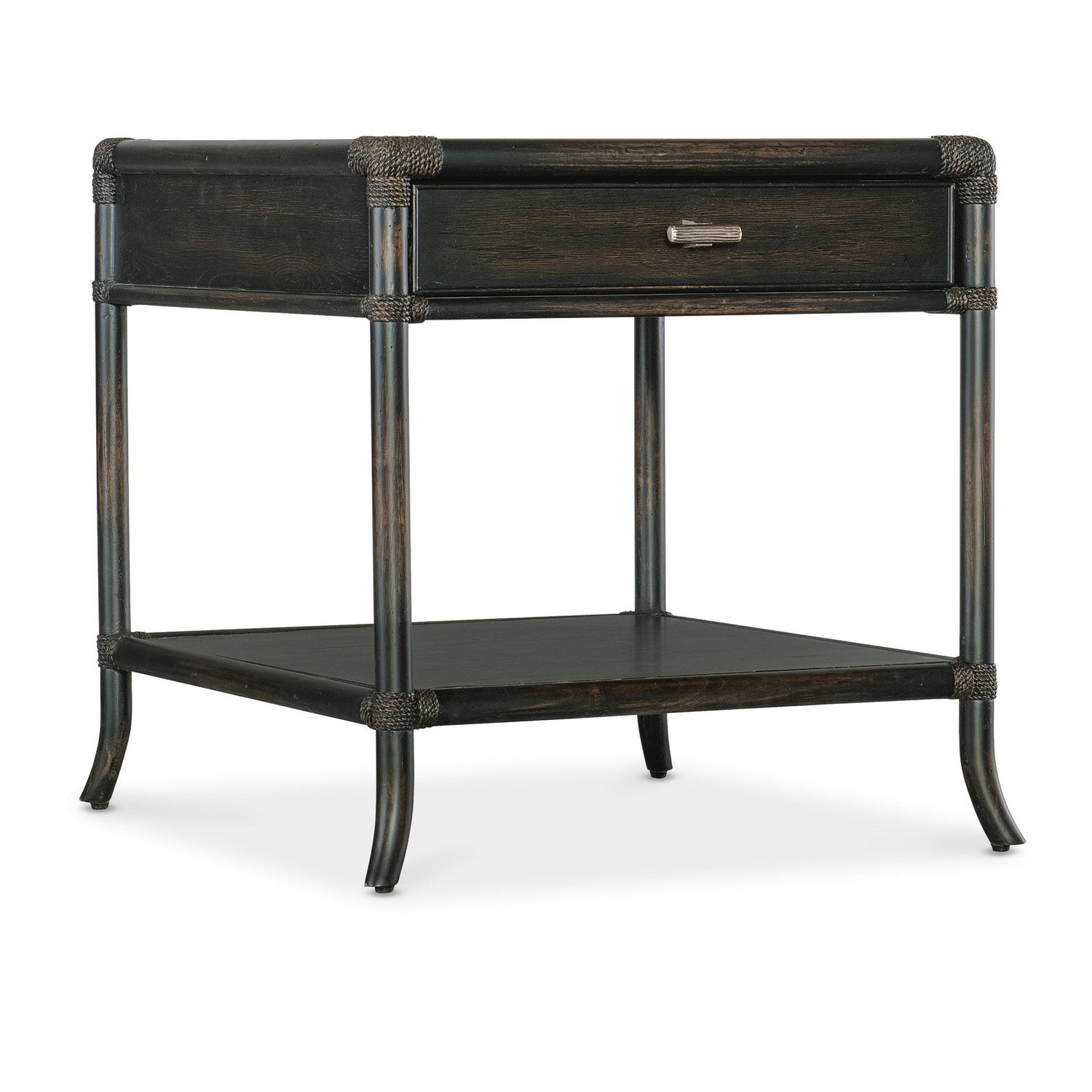 Hooker Furniture Retreat Pole Rattan End Table