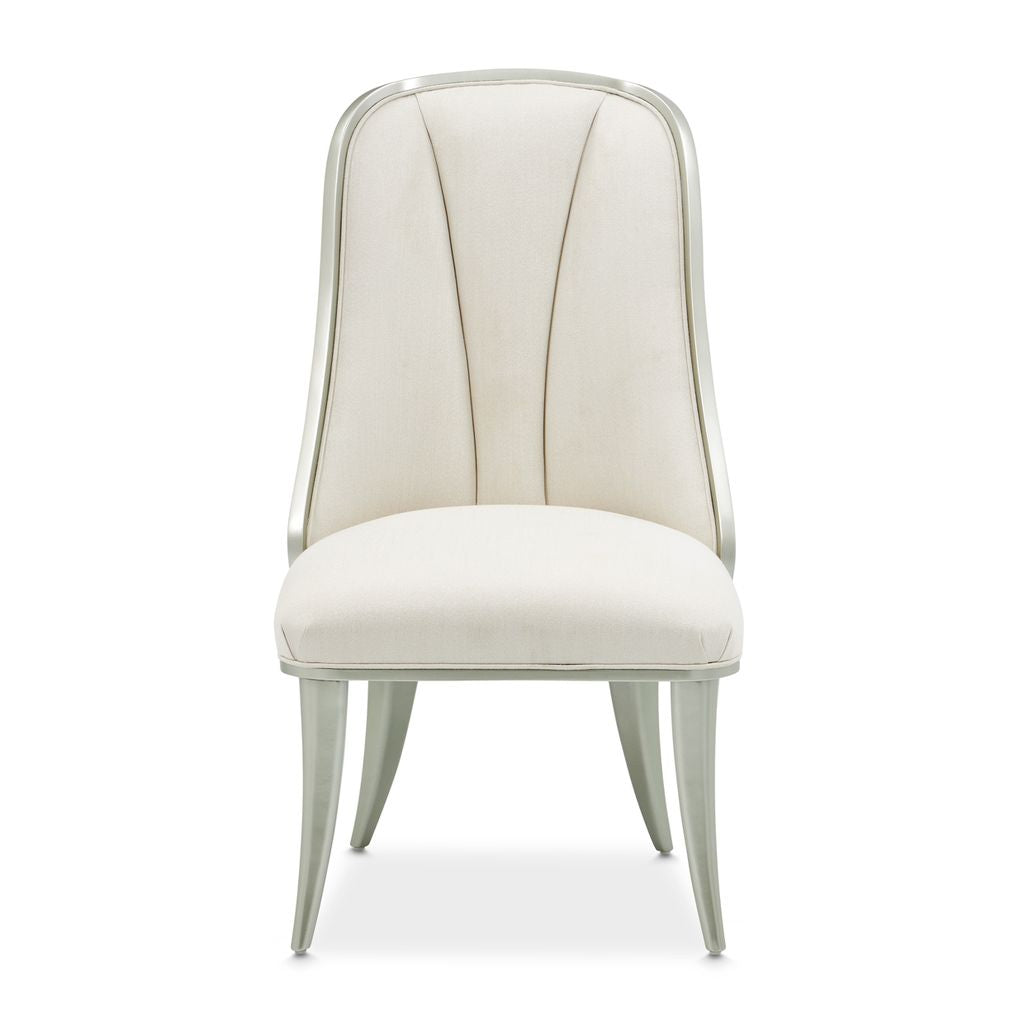 Michael Amini Penthouse Ash Gray Dining Side Chair - Set of 2