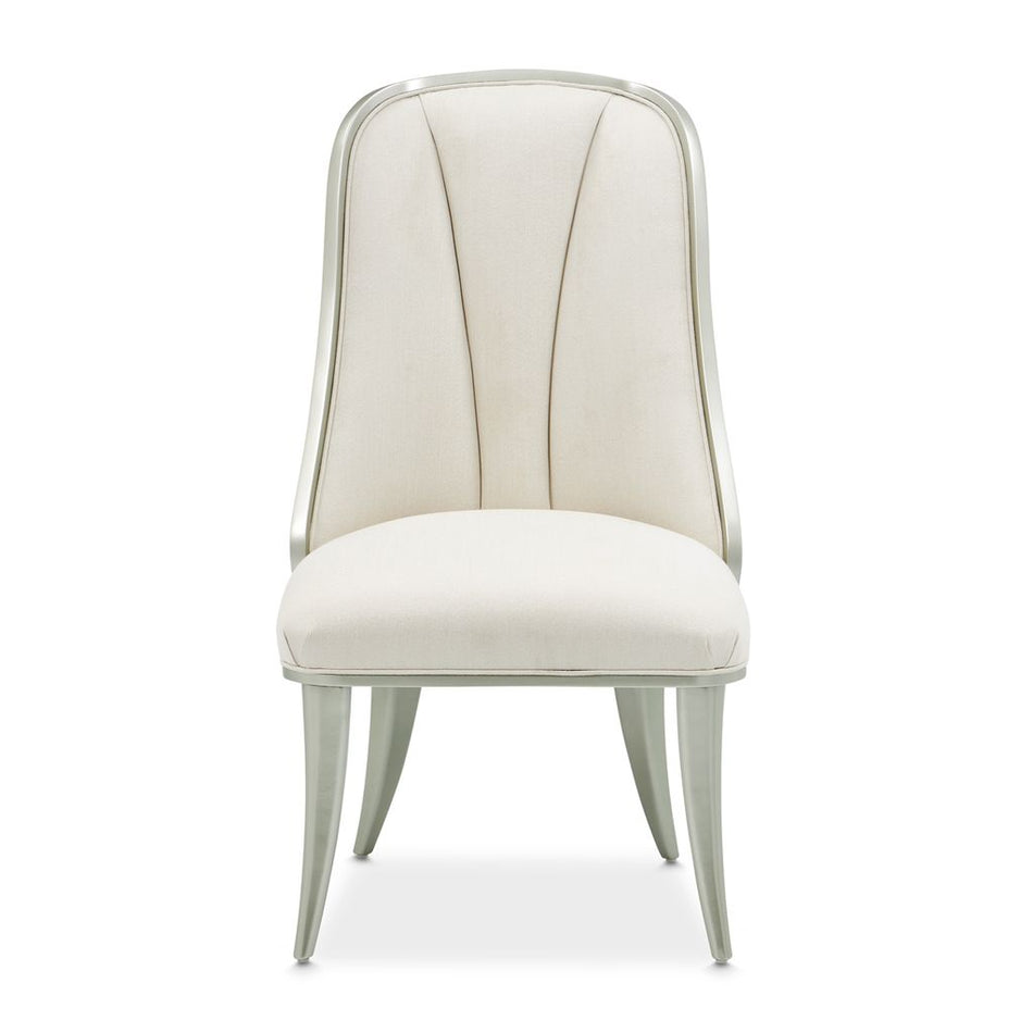Michael Amini Penthouse Ash Gray Dining Side Chair - Set of 2