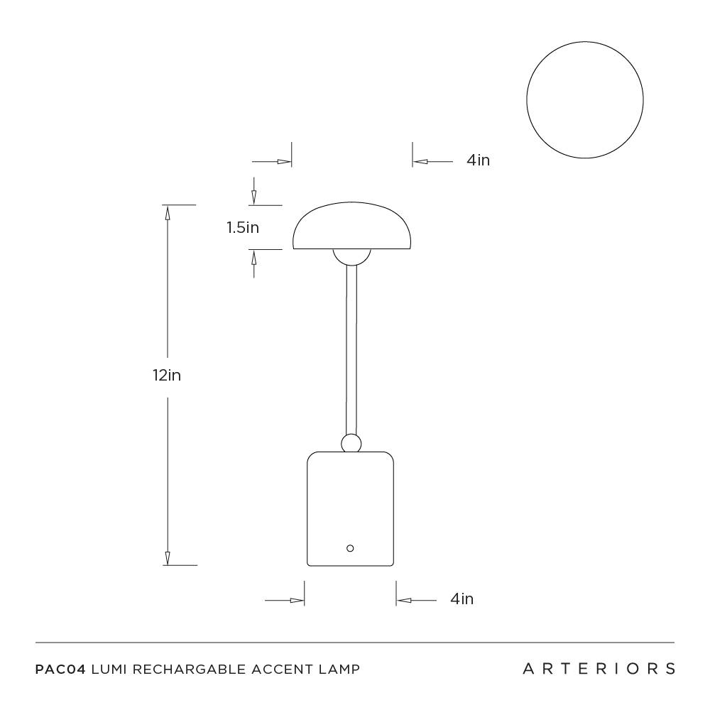 Arteriors Lumi Rechargeable Accent Lamp