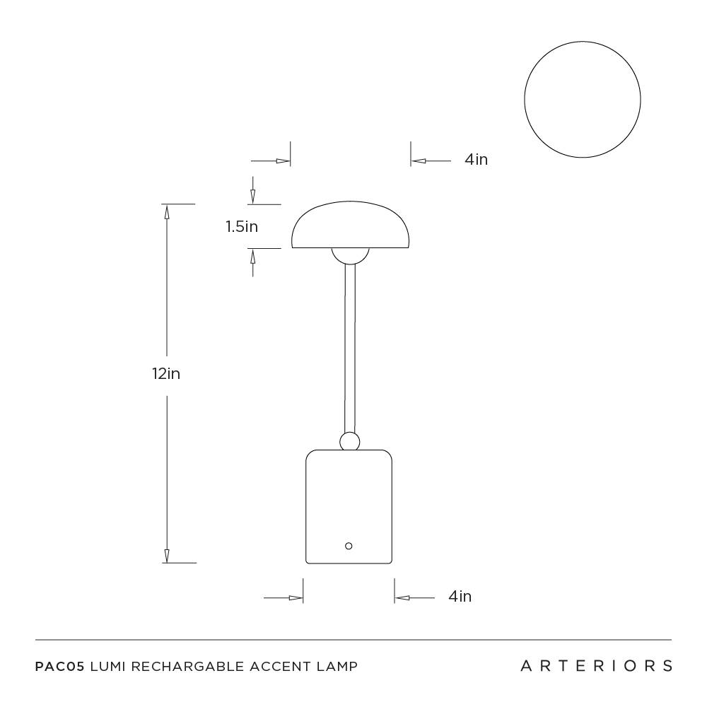 Arteriors Lumi Rechargeable Accent Lamp
