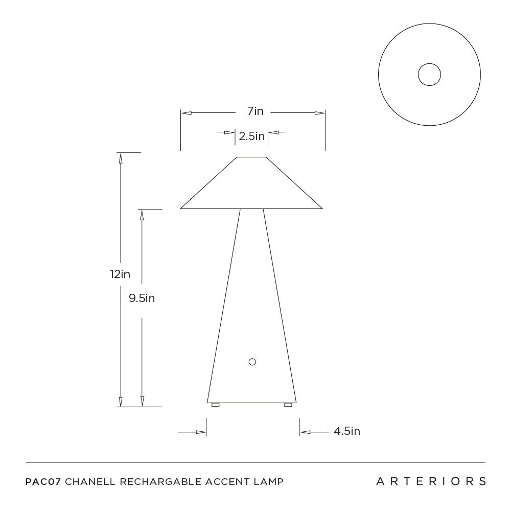 Arteriors Chanell Rechargeable Accent Lamp