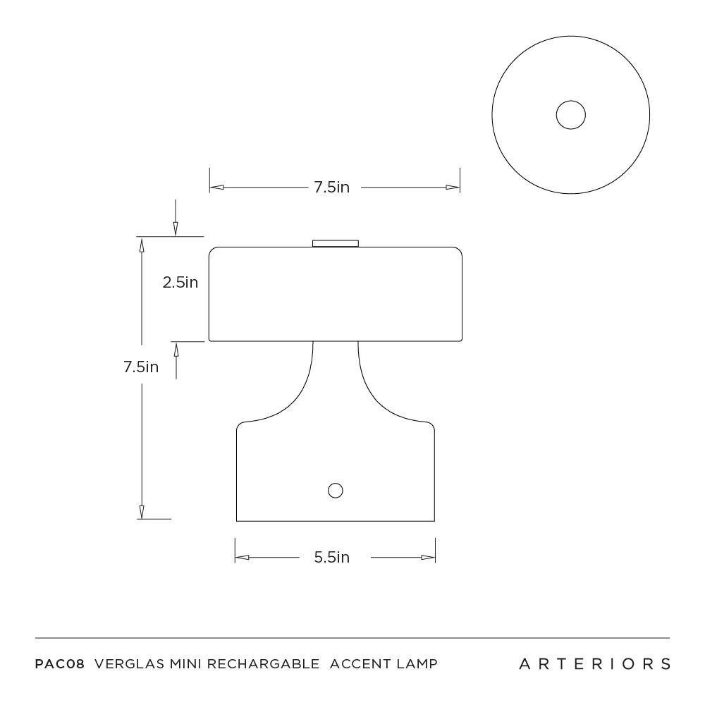 Arteriors Verglas Rechargeable Accent Lamp