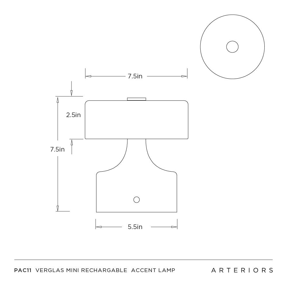 Arteriors Verglas Rechargeable Accent Lamp